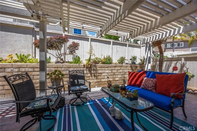 23985 Nicole Way, Yorba Linda, CA 92887 - view of patio with a pergola and outdoor lounge area