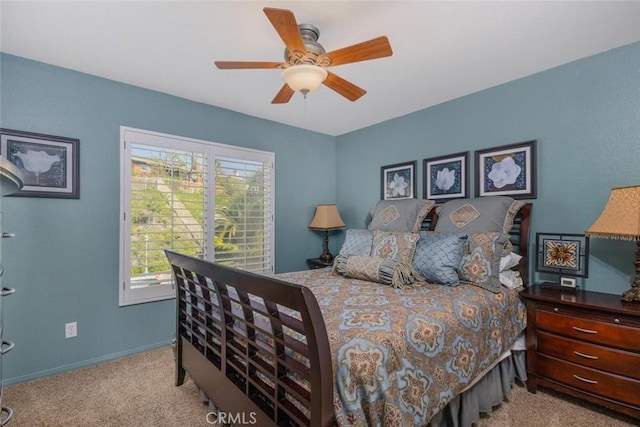 26808 Lemon Grass Way, Murrieta, CA 92562 - bedroom with light colored carpet, baseboards, and a ceiling fan