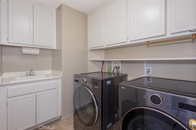 26808 Lemon Grass Way, Murrieta, CA 92562 - laundry area with washing machine and dryer and cabinet space
