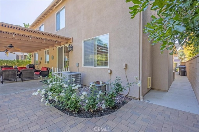 26808 Lemon Grass Way, Murrieta, CA 92562 - view of patio / terrace with an outdoor living space and central air condition unit