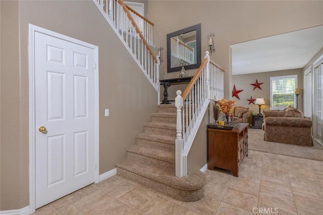 26808 Lemon Grass Way, Murrieta, CA 92562 - staircase featuring baseboards and tile patterned flooring