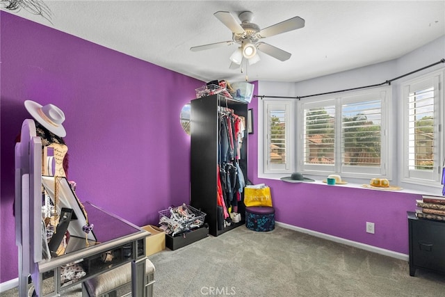 19777 Azure Field Dr, Newhall, CA 91321 - bedroom featuring carpet floors, ceiling fan, and baseboards