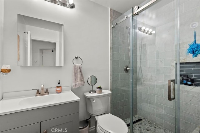 19777 Azure Field Dr, Newhall, CA 91321 - full bathroom with toilet, vanity, and a shower stall