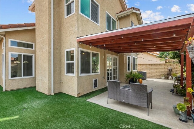 19777 Azure Field Dr, Newhall, CA 91321 - view of patio / terrace featuring french doors