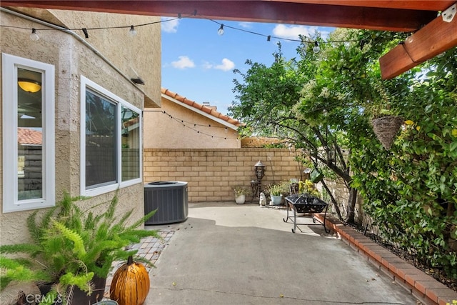 19777 Azure Field Dr, Newhall, CA 91321 - view of patio with central AC