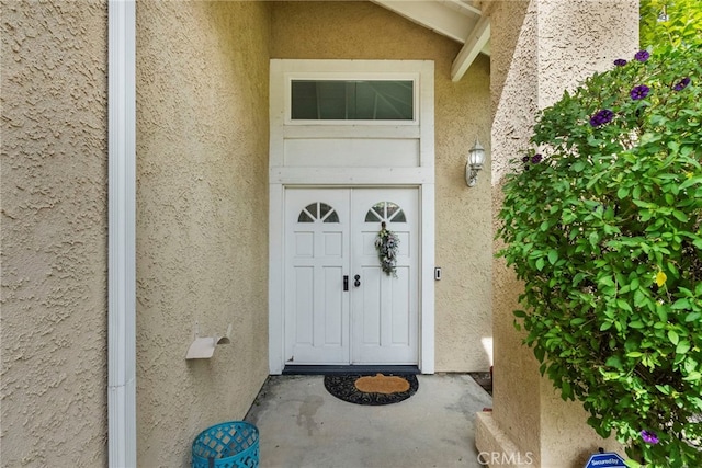 19777 Azure Field Dr, Newhall, CA 91321 - doorway to property with stucco siding