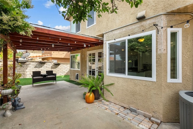 19777 Azure Field Dr, Newhall, CA 91321 - view of patio with central AC unit