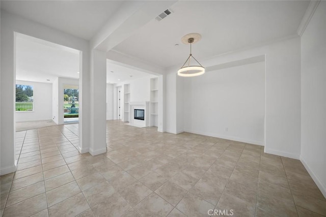 1824 Nathan Way, Nipomo, CA 93444 - unfurnished living room with built in shelves, baseboards, and light tile patterned flooring