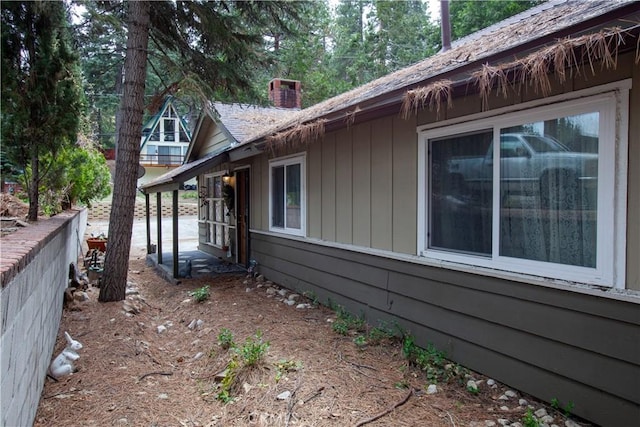 31510 Overhill Dr, Running Springs, CA 92382 - view of property exterior featuring a chimney