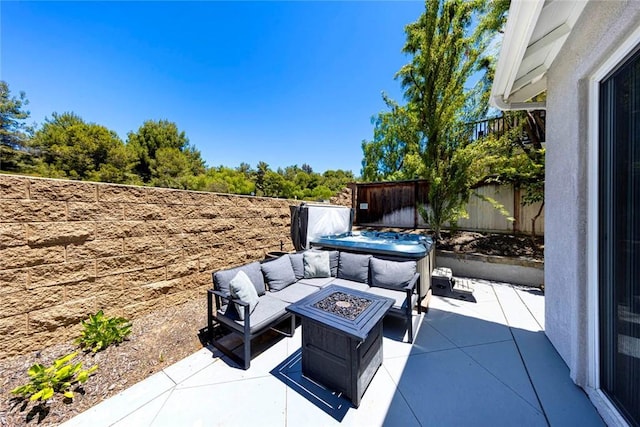 6121 Camino Forestal, San Clemente, CA 92673 - fenced backyard with a fire pit and a patio