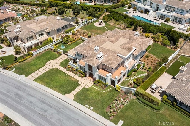 20 Via Del Cielo, Rancho Palos Verdes, CA 90275 - aerial perspective of suburban area with a pool