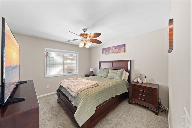 23650 Kathryn St, Murrieta, CA 92562 - bedroom with light carpet, baseboards, and ceiling fan