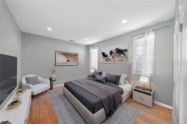 23650 Kathryn St, Murrieta, CA 92562 - bedroom featuring light wood-style flooring, baseboards, and recessed lighting