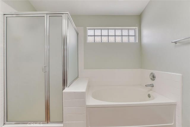 11241 Pleasant Hills Dr, Apple Valley, CA 92308 - bathroom featuring a shower stall and a garden tub