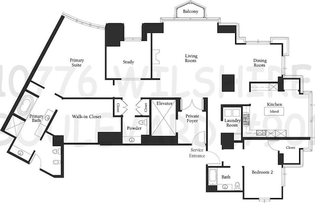 10776 Wilshire Blvd Unit 901, Los Angeles, CA 90024 - property floor plan