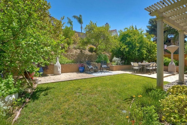 11983 Mountain Pass Rd, San Diego, CA 92128 - view of yard with a patio and a pergola