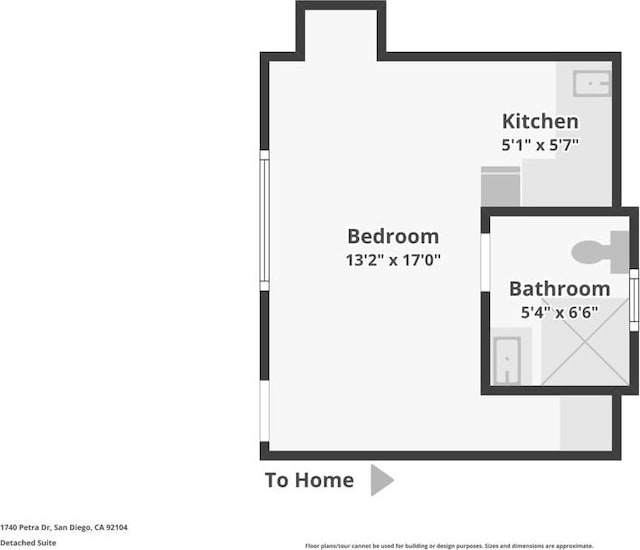 1740 Petra Dr, San Diego, CA 92104 - floor plan / room layout