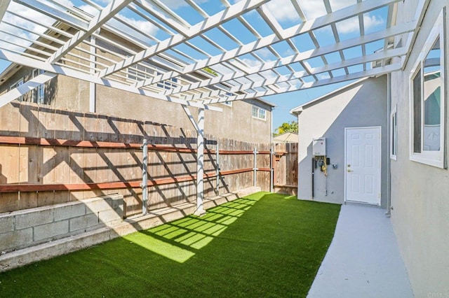 1740 Petra Dr, San Diego, CA 92104 - view of yard featuring a pergola