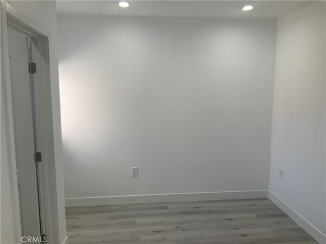 15330 Hart St, Van Nuys, CA 91406 - unfurnished room with recessed lighting, baseboards, and light wood-style flooring