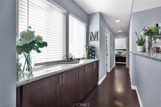 6223 Newhaven Ct, Yorba Linda, CA 92887 - corridor featuring baseboards and dark wood-style flooring