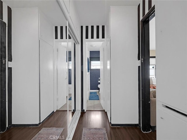 933 E 1st St Unit 7, Long Beach, CA 90802 - hallway with dark wood-type flooring