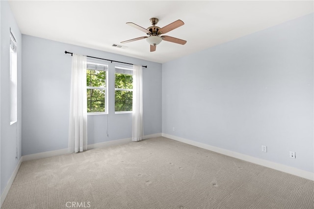 16 Fenix St, Rancho Mission Viejo, CA 92694 - spare room with light colored carpet, a ceiling fan, and baseboards