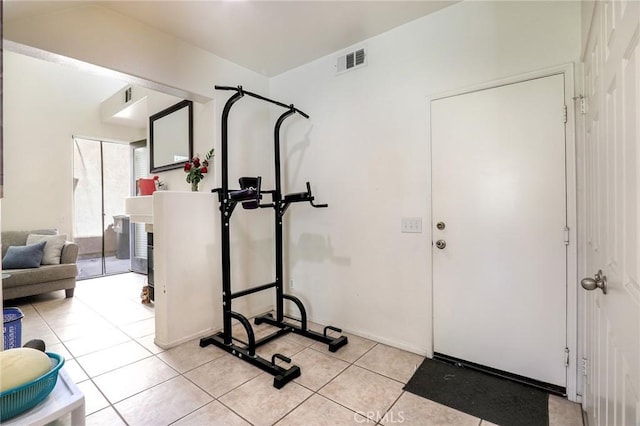 3738 Springmount St, Riverside, CA 92501 - exercise room featuring light tile patterned flooring