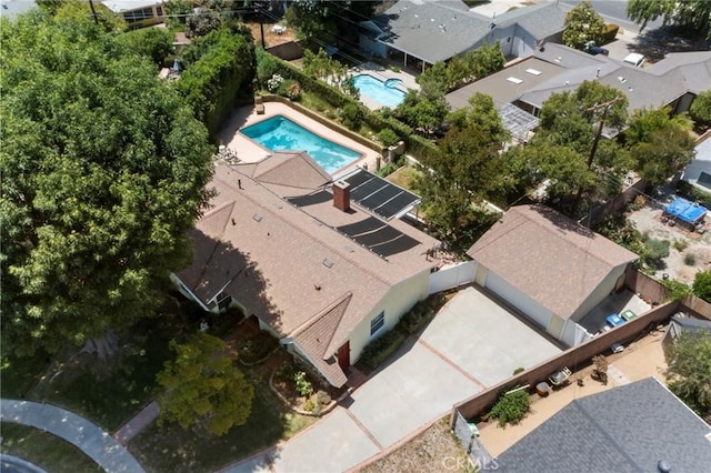 22941 Keswick St, West Hills, CA 91304 - bird's eye view of a pool