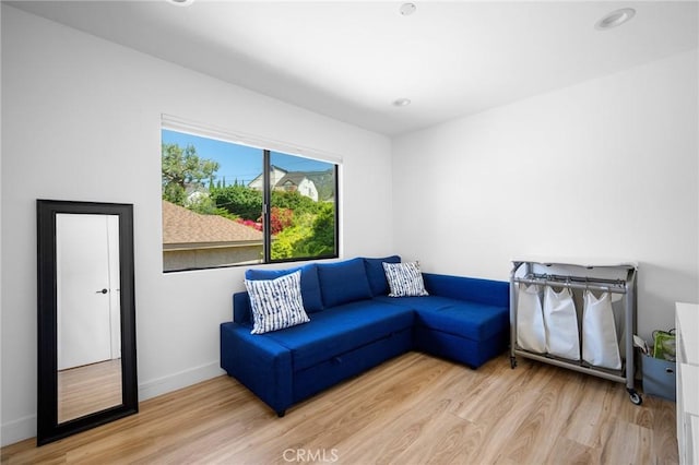 2305 Henrietta Ave, La Crescenta, CA 91214 - living room featuring wood finished floors, baseboards, and recessed lighting