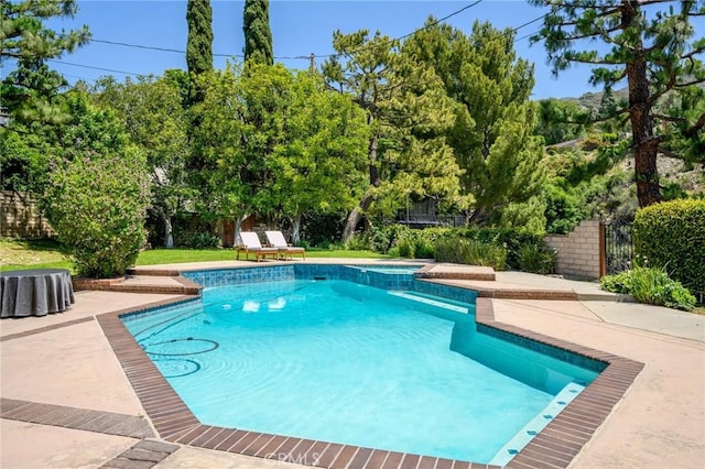 2305 Henrietta Ave, La Crescenta, CA 91214 - view of pool with a jacuzzi, a fenced backyard, and a patio
