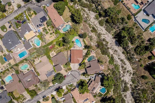 2305 Henrietta Ave, La Crescenta, CA 91214 - aerial overview of property's location featuring a pool area and nearby suburban area