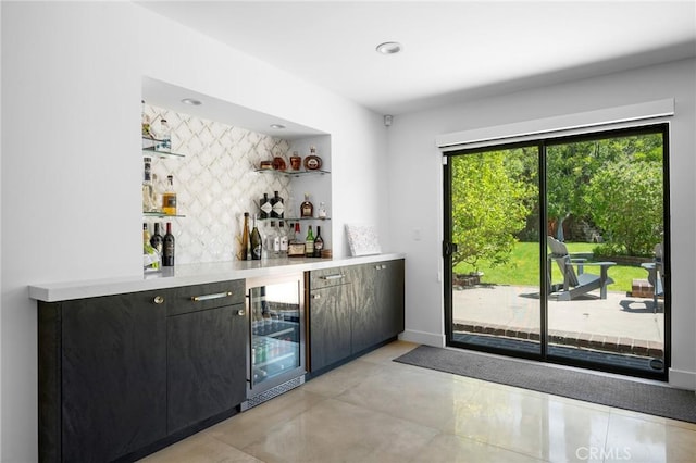 2305 Henrietta Ave, La Crescenta, CA 91214 - indoor dry bar with wine cooler and recessed lighting