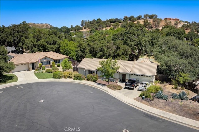9024 Cascada Rd, Atascadero, CA 93422 - view of front of property featuring driveway, a tiled roof, and a garage