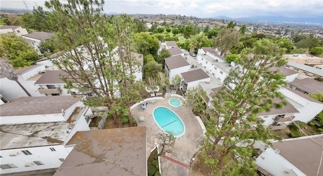 1661 Neil Armstrong St Unit 129, Montebello, CA 90640 - aerial perspective of suburban area featuring a pool area
