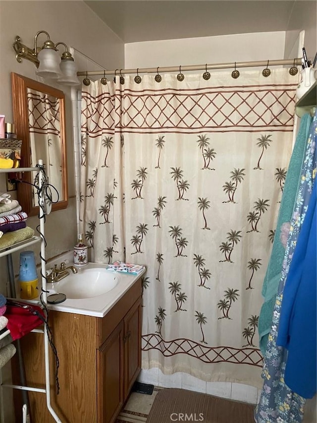 1017 Avenida De Pio Pico, Placentia, CA 92870 - bathroom with vanity and a shower with shower curtain