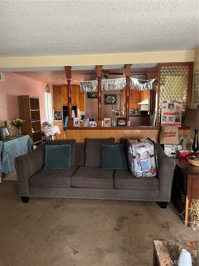 1017 Avenida De Pio Pico, Placentia, CA 92870 - living room with carpet flooring and a textured ceiling