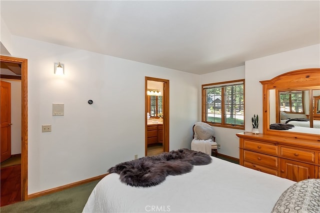 531 Killington Way, Big Bear Lake, CA 92315 - bedroom featuring carpet flooring, baseboards, and ensuite bathroom