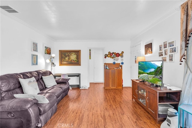 2500 E Walnut Creek Pkwy, West Covina, CA 91791 - living area featuring ornamental molding and wood finished floors