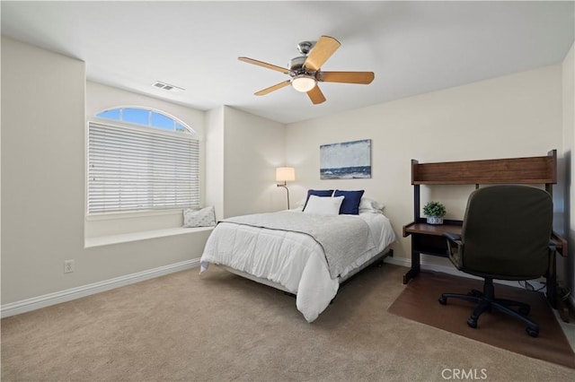 26520 Thackery Ln, Stevenson Ranch, CA 91381 - carpeted bedroom with baseboards and ceiling fan