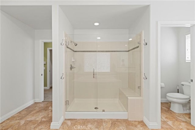 26520 Thackery Ln, Stevenson Ranch, CA 91381 - full bathroom with a shower stall, recessed lighting, and tile patterned flooring