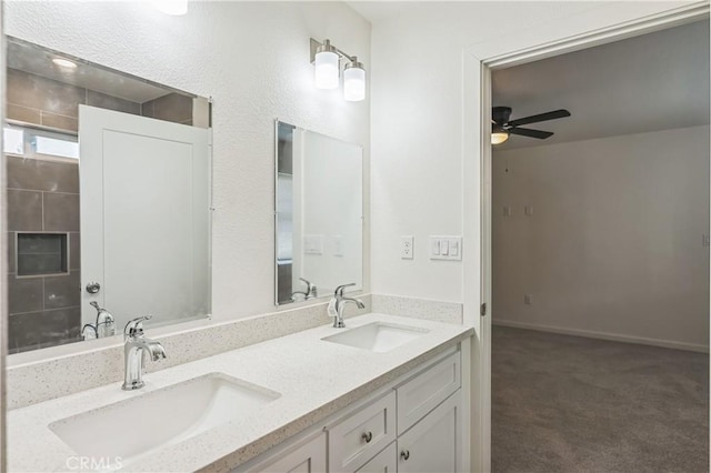 1325 Deodara Way, Paradise, CA 95969 - full bathroom with double vanity and a ceiling fan