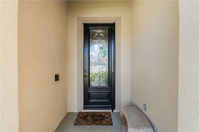 36702 Doreen Dr, Murrieta, CA 92563 - doorway to property with stucco siding