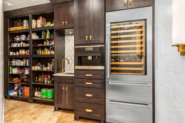 9698 Welk View Dr, Escondido, CA 92026 - storage area with beverage cooler and a sink