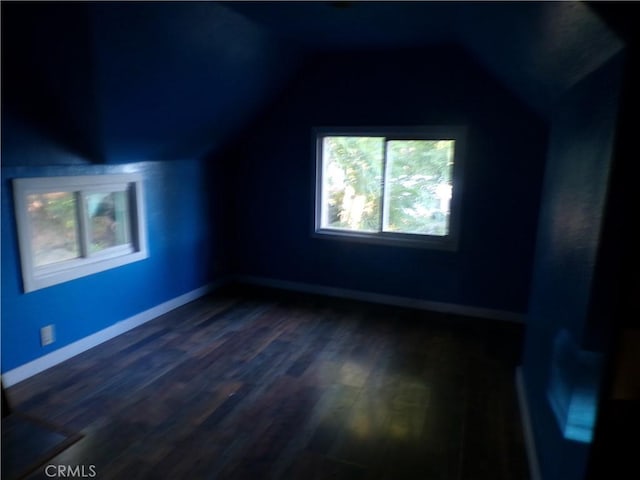 3688 Koloko St, Clearlake, CA 95422 - bonus room with plenty of natural light, dark wood-type flooring, baseboards, and lofted ceiling