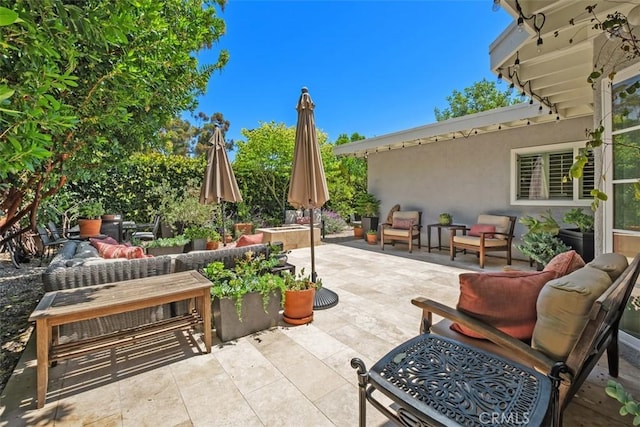 19172 Sierra Maria Rd, Irvine, CA 92603 - view of patio with an outdoor living space