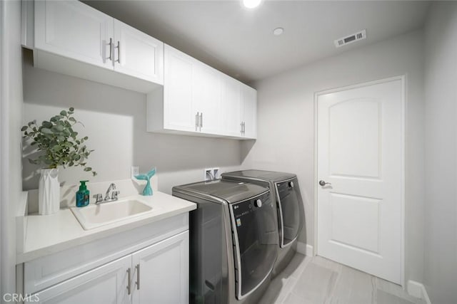 997 Canyon Ln, Pismo Beach, CA 93449 - laundry room with separate washer and dryer, cabinet space, baseboards, and recessed lighting