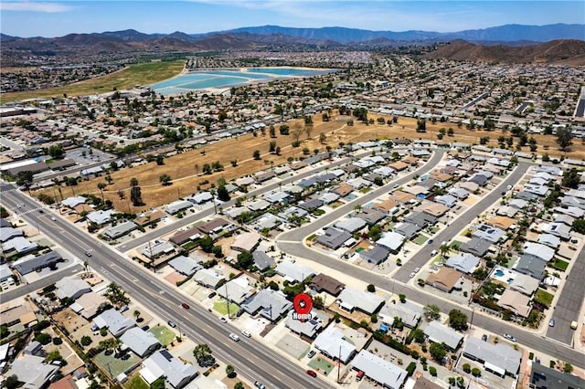 28799 Murrieta Rd, Menifee, CA 92586 - aerial view of property and surrounding area with a water and mountain view