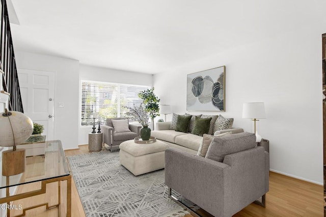 10801 Blix St Unit 2, Toluca Lake, CA 91602 - living room with light wood-style flooring