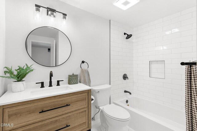 10801 Blix St Unit 2, Toluca Lake, CA 91602 - full bath featuring vanity and shower / bath combination with curtain