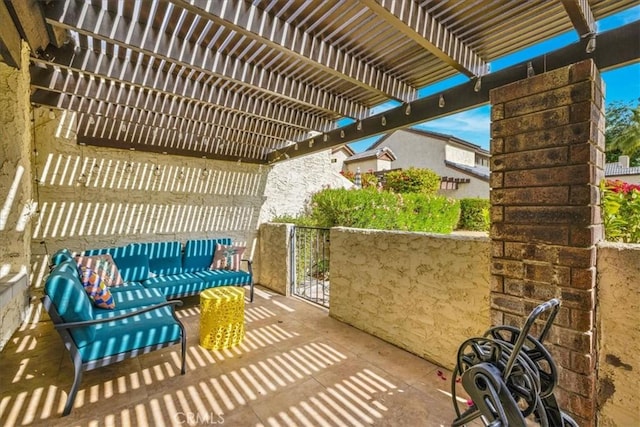 26 Pueblo Vista Dr, Palm Springs, CA 92264 - view of patio featuring a pergola